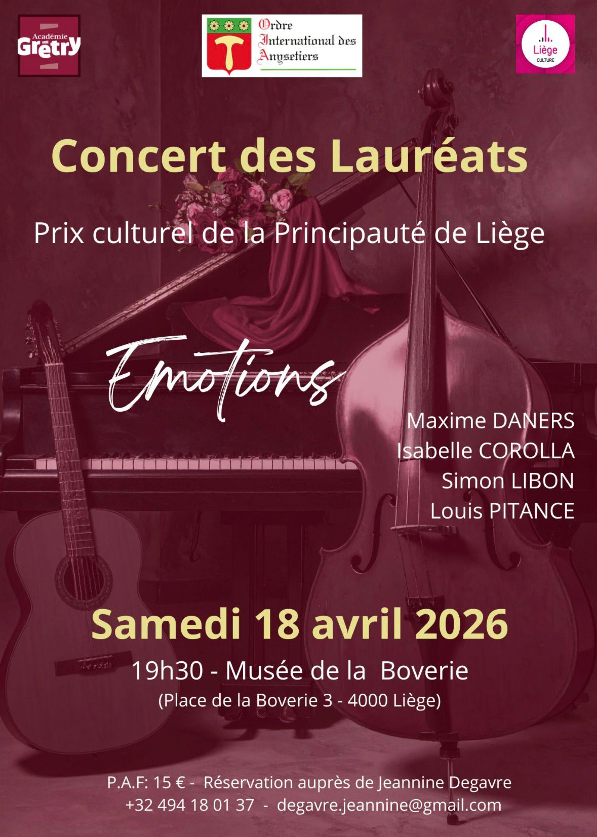 COMMANDERIE DE LA PRINCIPAUTE DE LIEGE – JOURNEE INTERNATIONALE